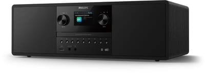 PHILIPS TAM6500 Watt micromuzieksysteem, Bluetooth 6.0, Auracast, DAB+/FM-radio, CD/USB/audio-ingang, Bassreflex-luidsprekers, kleurenscherm, afstandsbediening, gerecycled plastic – Zwart