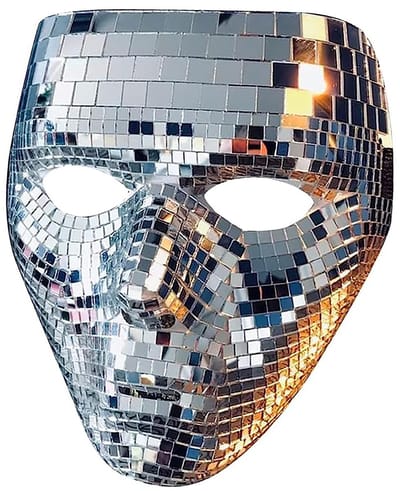 Allecto - Halloween-masker - Discobal - Glittermasker voor feesten - Volledige gezichtsbedekking - Geschikt voor festivals - Uniseks voor volwassenen