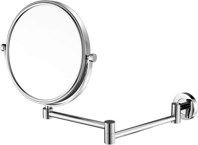 Make-upspiegel Wandmontage - Vergrotende Spiegel - Nauwkeurige Make-up - Dubbelzijdig 10x Vergroting - 8 inch - Chroom