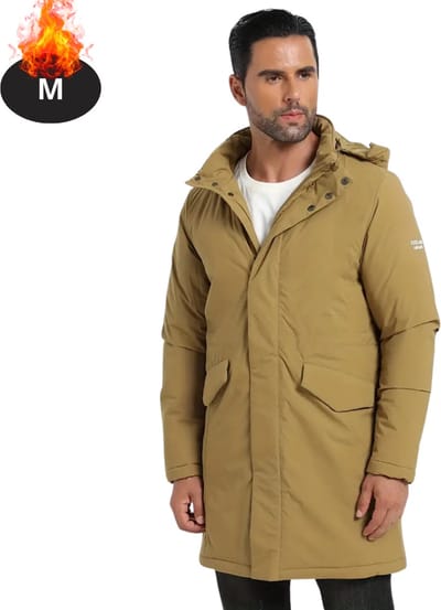 Livano Winterjas - Parka - Heren - Winter - Jas - Volwassen - Stijlvol - Geel - M