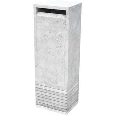 Staande Brievenbus Big Boss - Natuursteen - Lichtgrijs - 34x100x24cm