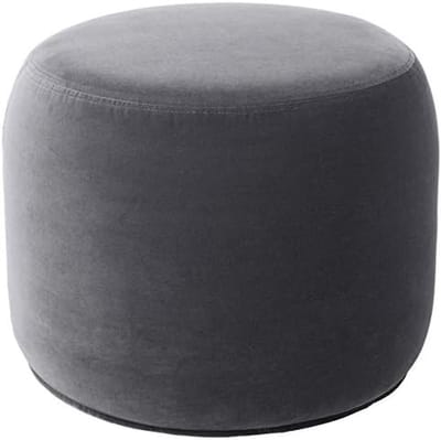 Zitkruk Pouf - Voetenbankje - Extra zitplaats - Verwijderbare hoes - 50x50 cm - Donkergrijs