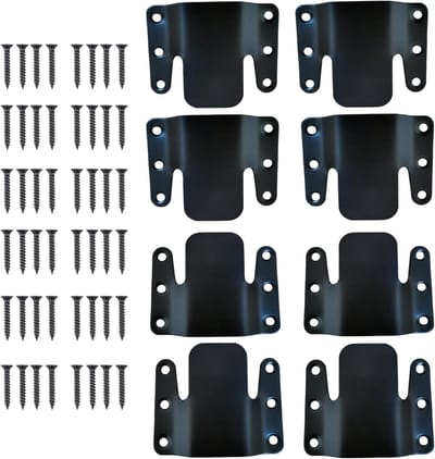 Bank Connector Beugels - Bank Grijper - Meubels Koppelen - Massief Metaal - 4 Stuks - Zwart