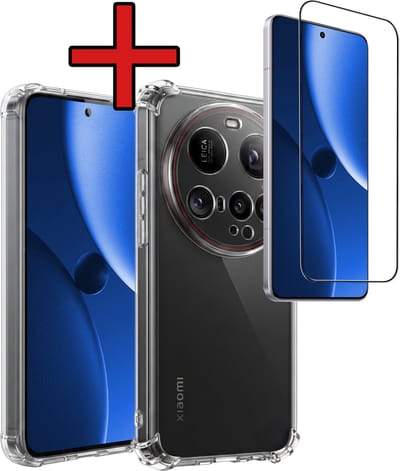 Hoesje - Met Screenprotector - Geschikt voor Xiaomi 15 Ultra - Sterk & Shockproof - Back Cover - Siliconen Case - Telefoon Hoes - Shock Proof - Telefoonhoes - Transparant