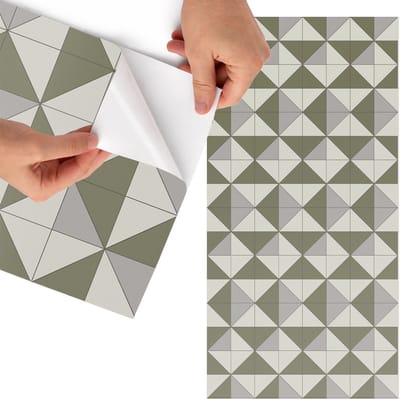 Tulup Meubelfolie - Driehoekig mozaïek Meubelfolie Zelfklevend - 75x150 cm - Groente Meubelfolie - Decoratiefolie - Geometrische Meubelfolie - Meubel Wrap Folie - Woonkamer decoratie - Geometrie