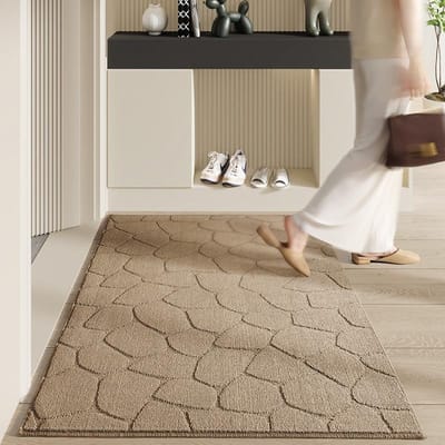Eenvoudige Polypropyleen Entree Deur Zand Stof Verwijderende Mat Entree Mat Huis Portaal Slijtvast Antislip Tapijt Voetmat 61*92cm