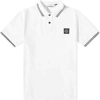 Stone Island Lz23 Gestreept Boord Polo Shirt Heren tops Wit 10152SC18-A1001 M white