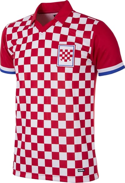 COPA Football - Kroatië 1990 - Retro Voetbalshirt - Heren - XS - Rood - Wit