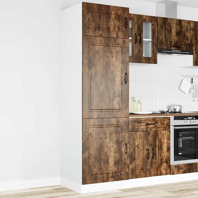 vidaXL - Keukenkast - Kalmar - bewerkt - hout - gerookt - eikenkleurig