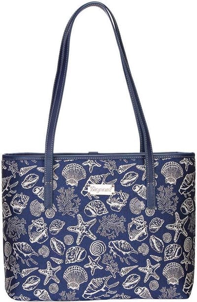 Signare - Schoudertas College - Gobelinstof - Sea Shell - Schelpen - Handtas