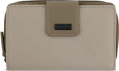 Bugatti Sina Portemonnee RFID-bescherming Leer 16 cm - Dames - Horizontaal - beige