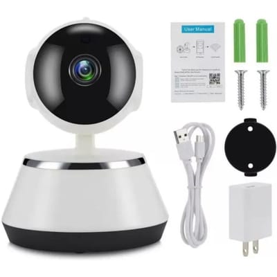 Caméra de surveillance IP WiFi 8MP, moniteur de sécurité pour bébé, caméra de suivi humain AI, vision nocturne en couleur, caméra vidéo d'intérieur CCTV 8MP Camera