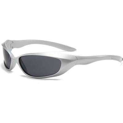 Lunettes de soleil de cyclisme Y2K tendance Lunettes de soleil pour sports d'extérieur Lunettes de soleil futuristes du millénaire Protection UV Lunettes Hip Hop de rue