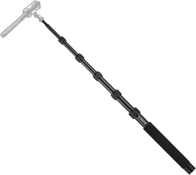 Handheld Microfoon Arm met Uitschuifbare Aluminium Legering, Verstelbare Lengte van 46 cm tot 200 cm, Geschikt voor Podiumgebruik en Opnames met Schuimhandvat