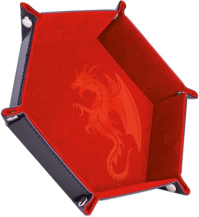 Dobbelstenen - Dobbelmat - Spelplezier Vergroten - Dubbel Gestikte Rand - 19 x 19 cm - Rood