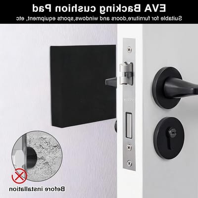 Set van 4 Zelfklevende Zwarte Schuimplaten, Antislip Schuimmatten voor Meubelprojecten, Schokabsorberend en Ideaal voor Doe-Het-Zelf Klussen, 150 x 150 x 20 mm