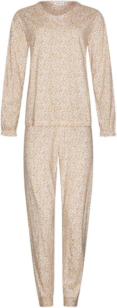 Pastunette - Beige Animal - Pyjama - Bio Katoen - Beige - Maat 48