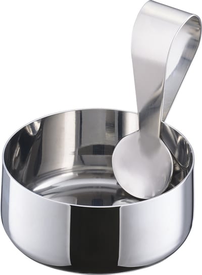 Zone Denmark Rocks Delicatessenbakje met lepel Small Dia. 8,5 x 3,8 cm Gepolijst staal