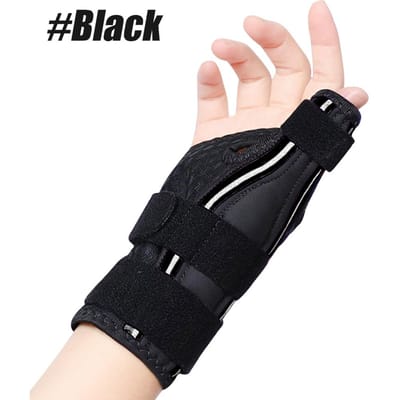 1 pièce Support de poignet et de pouce Main gauche droite Pour soulagement de la douleur de l'arthrite Gâchette Pouce Attelle Spica noir