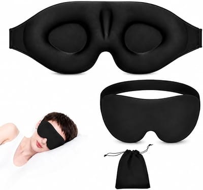 Ergonomisch 3D Slaapmasker voor Volledige Lichtblokkering - Ademend, Verstelbaar en Comfortabel voor Reizen, Naps en Nachtelijke Slaap