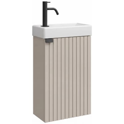 Badplaats Toiletmeubel Bosco 40 x 22 cm – Beige – Fonteinmeubel met Wastafel