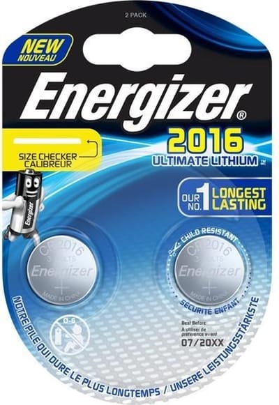 Energizer Batterij Knoopcel Ultimate Lithium 3v Cr2016 2 Stuks