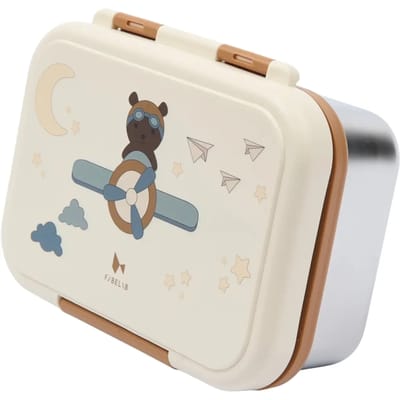 Broodtrommel voor kinderen Fabelab Bear Air Plane