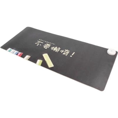 Tapis de bureau chauffant Imperméable Cuir PU 3 Niveaux Réglable Fonction Minuterie Tapis de bureau chauffant Tapis de souris EU Plug gray