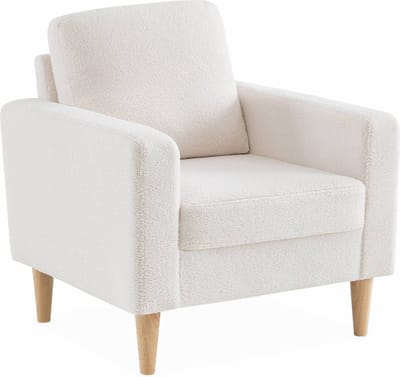 sweeek - Fauteuil bjorn bouclé, 1 plaats