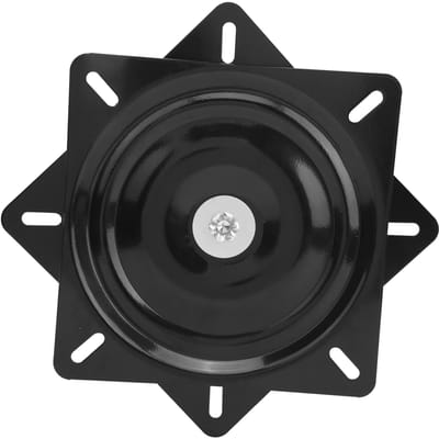7in Zit Zwenkvoet Montageplaat 360 Graden Draaiend EDC Gecoat Roestvrij Staal voor Marine Boot black