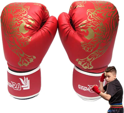 Bokshandschoenen Heren - Training Handschoenen - Vechtsport Training - Verstelbare Polsband - Uniseks Maat - Rood