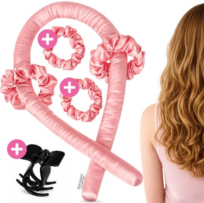 Heatless curls - Haarrollers - Krulspelden - Rollers haar - Incl. 2 scrunchies en 1 haarklip - Satijn - Soft & Silky