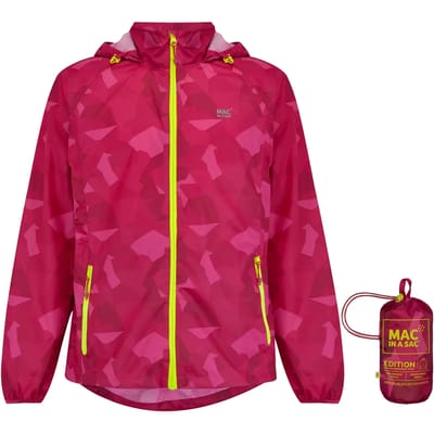 Mac in a Sac Regenjas Senior Fietsjack - Maat L  - Vrouwen - roze/geel