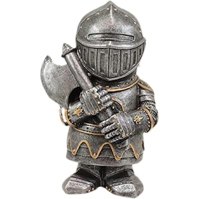 Statue de jardin Chevalier Nain Garde Armure Miniature Chevaliers Sculpture pour la Décoration de Jardin à la Maison Style 2