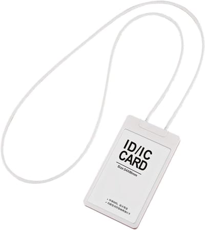 Kaarthouder Lanyard - Badgehouder Nek - Dagelijks Gebruik - Waterdicht & Intrekbaar - 6 x 10.2 cm - Wit