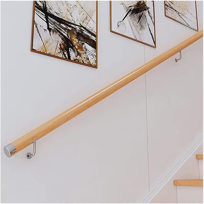 Trapleuningen 1-voet-20ft, Trapleuning leuningen, antislip massief houten veiligheidstraangrails, huizen tegen muren binnenloft, oudere balustrades, gangsteunstaven (maat: 9ft/270cm