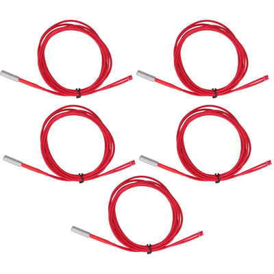 5PCS Chauffage à cartouche 12V 40W Tube chauffant en cuivre acier inoxydable pour imprimante 3D 6x20mm red