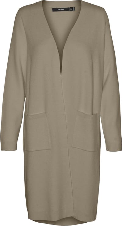 Vero Moda Vest Vmsaba Ls Pocket Coatigan Ga Noos 10309316 Silver Mink/melange Dames Maat - XS