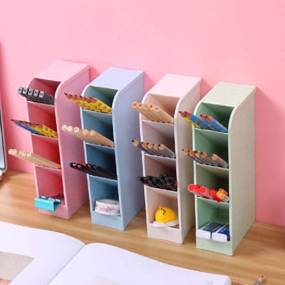 pennenhouder - Zinaps pen organizer opslag 4 stuks bureau pennenhouder voor kantoorschool thuis make-up briefpapier marker pen potlood borstel voor kinderen tiener meisjes volwassenen (pakket van 4) (WK 02131)