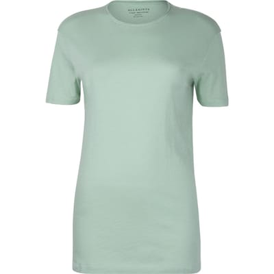 AllSaints Figure Ss Crew Calcite Green Size: XS | Basic T-Shirts Outlet | Heren | Groen
