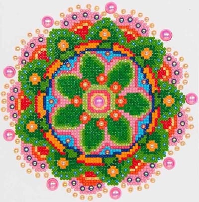 DIAMOND DOTZ Flower Mandala - Diamond Painting - 3.037 Dotz - 25x20 cm