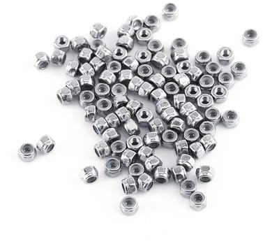 Zelfsluitende Moeren M2-M12 RVS SS304 met Nylon Inzet - 100 Stuks Hex Moeren voor Bevestiging en Montage