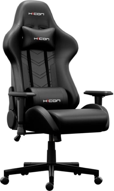 HICON® - Gamestoel – Ergonomische Gaming Stoel – Verstelbare Bureaustoel voor Gaming – Mondo – Zwart