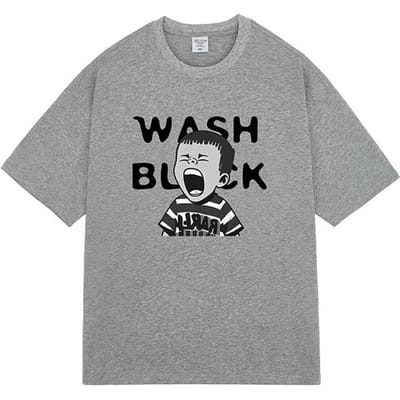 Heren Stijl Retro Schreeuw Print Donker Mode Merk Ins Los Kort Gebreide T-shirt XXL gray