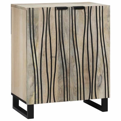 vidaXL - Dressoir - Set - 3 - st - Wit - 180 - x - 33 - x - 75 - cm - Massief - Mango - Hout