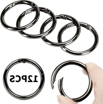 Set van 12 Ronde Carabiner Haken 48mm Snap Clasp van Zinklegering voor Handtassen, Sleutelhangers, Knutselen en Decoratie