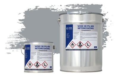 Wixx 2K PU 450 Betoncoating - 5L - RAL 7040 | Venstergrijs