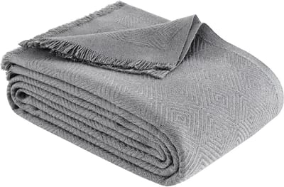 Veelzijdige Premium Sprei met Franjes - Vintage Design voor Bed, Bank en Picknick