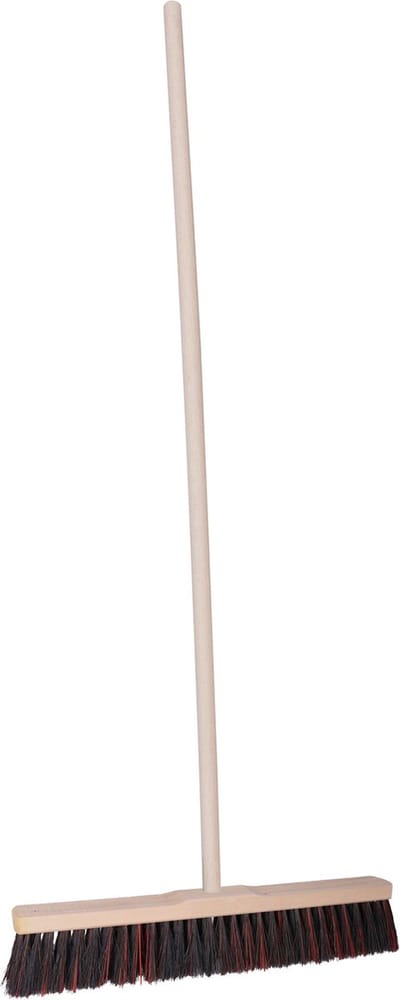 Brumag Straatbezem Budget line voor buiten terras tegels en klinkers - Harde bezemkop 50 cm breed - Houten steel van 139 cm