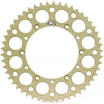 Couronne moto ultra-light anti-modder anodisé dur Renthal Suzuki DR 350 520